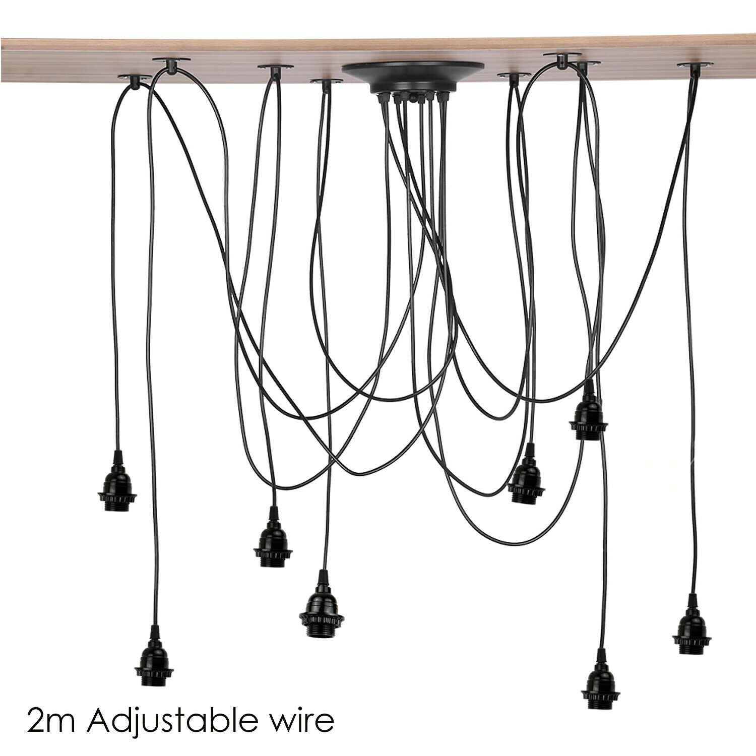 Retro Spinnenlampe 8 Köpfe Deckenpendelleuchte