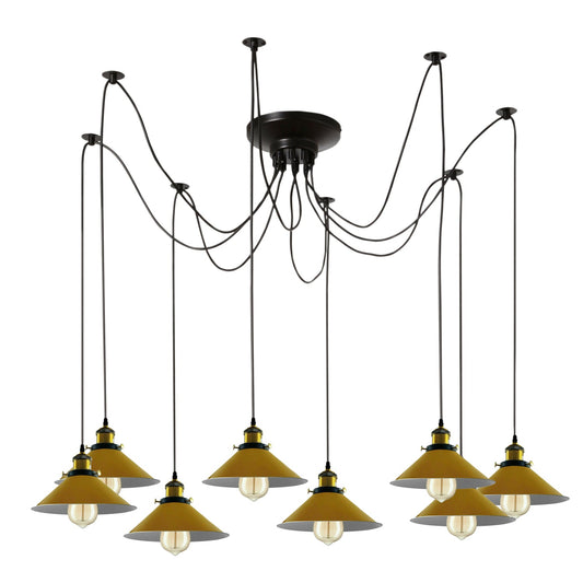 Moderne Spinnenlampe 8-flammige Pendelleuchte