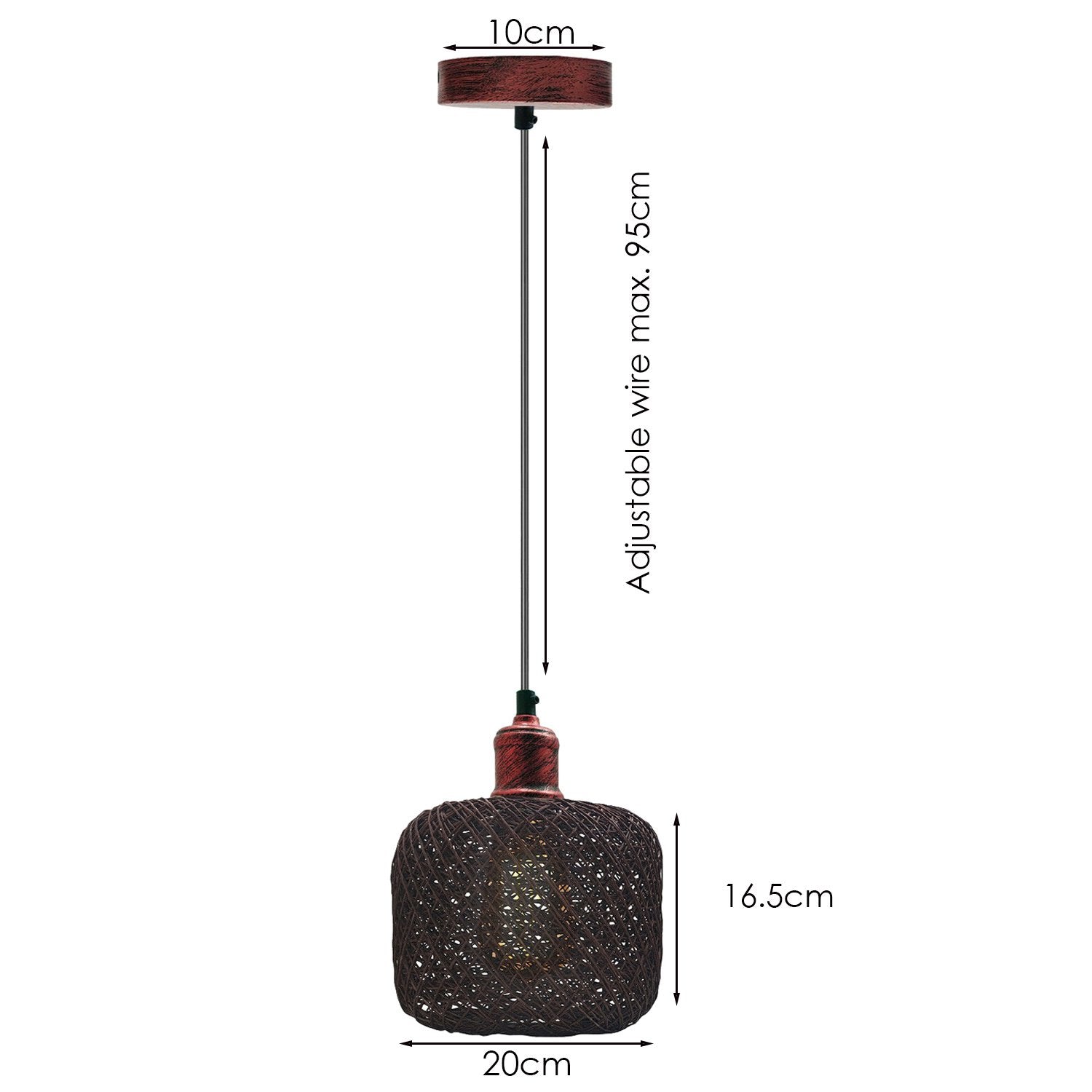 Industrie Vintage Lampe Retro Deckenlampe Pendelleuchte Kronleuchter E27 Käfig