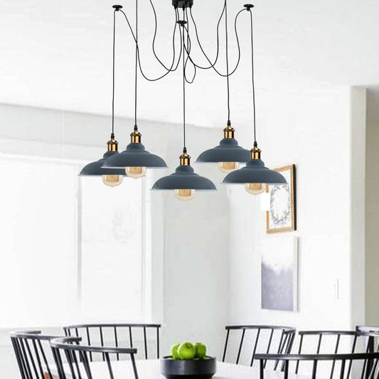 Vintage 5 Flammig Deckenlampe Spinnendesign