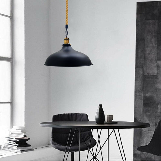 Vintage Pendelleuchte schwarz Industrial