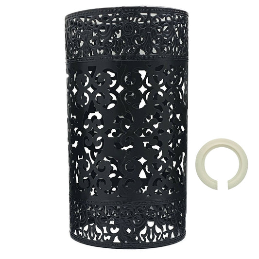 Easy Fit Black Color Drum Lampenschirm Moderner Metallschirm Retro Style