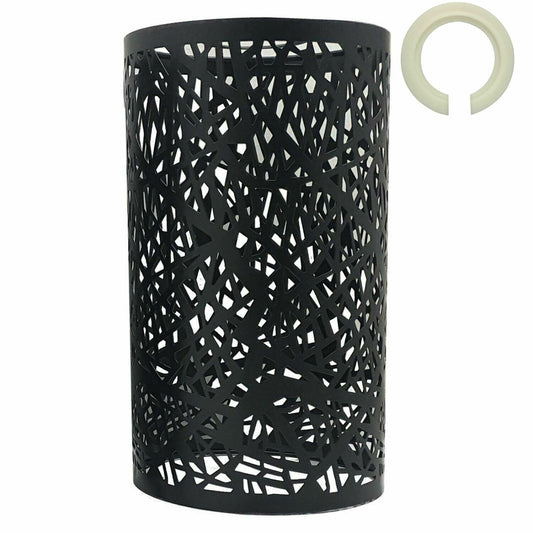 Modern Drum Lampenschirm Schwarz Farbe Retro Style