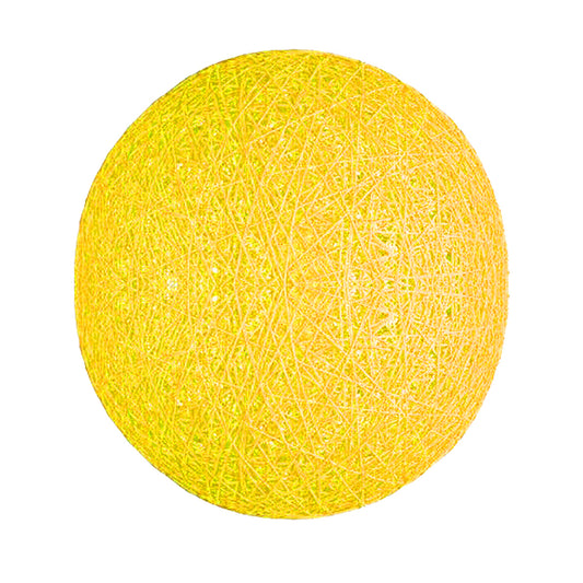 Gelbe Farbe Moderner runder geflochtener Rattan-Kugelkäfig