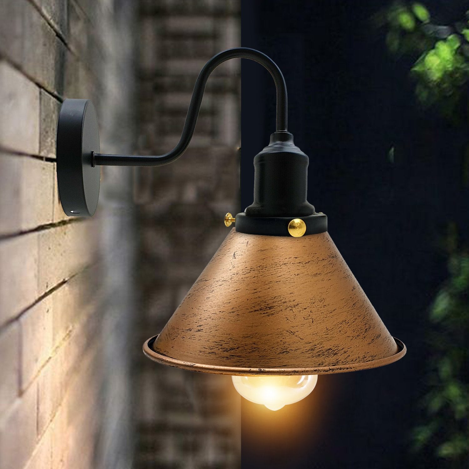 Wandleuchte innen
Konische metall Wandlampe