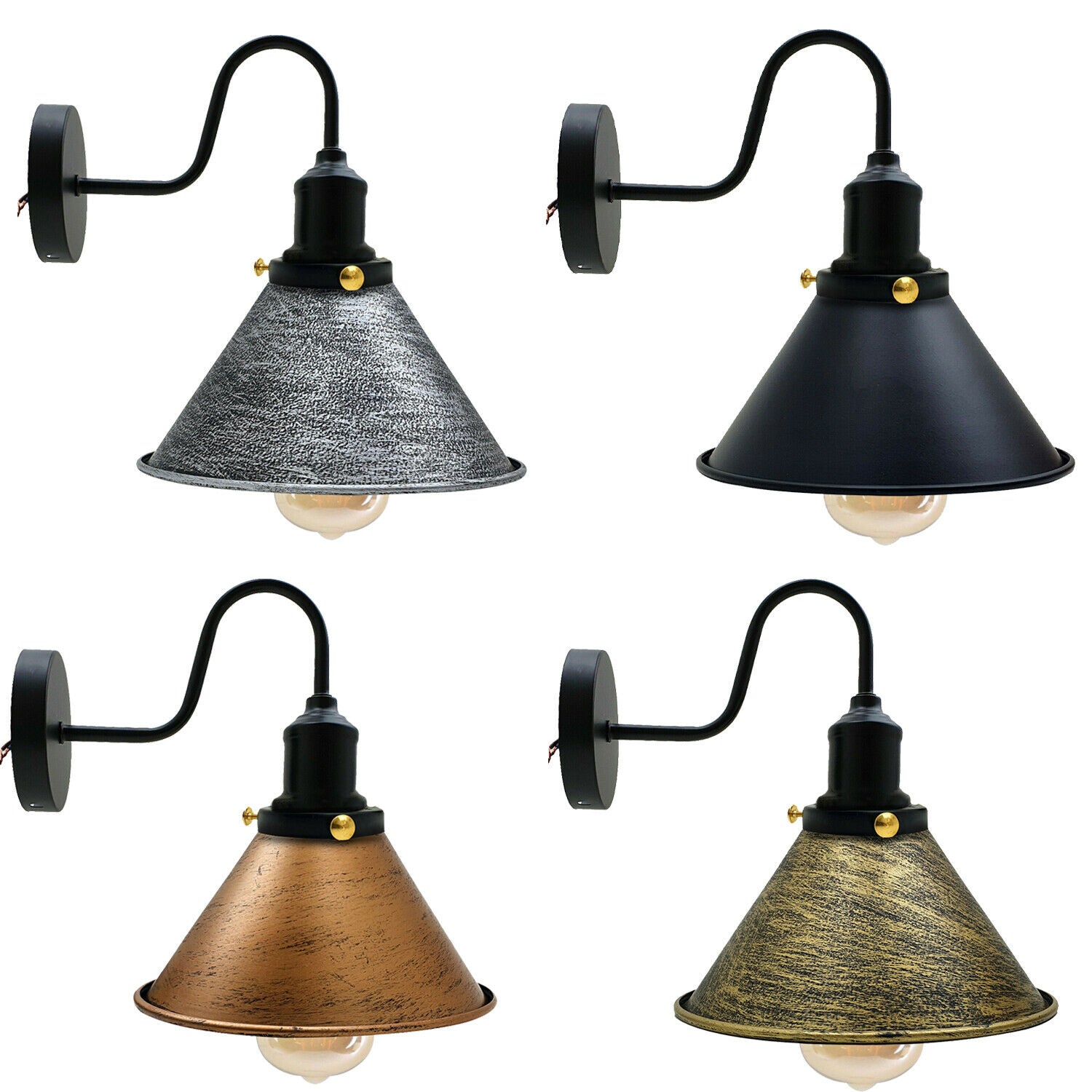 Wandleuchte innen
Konische metall Wandlampe