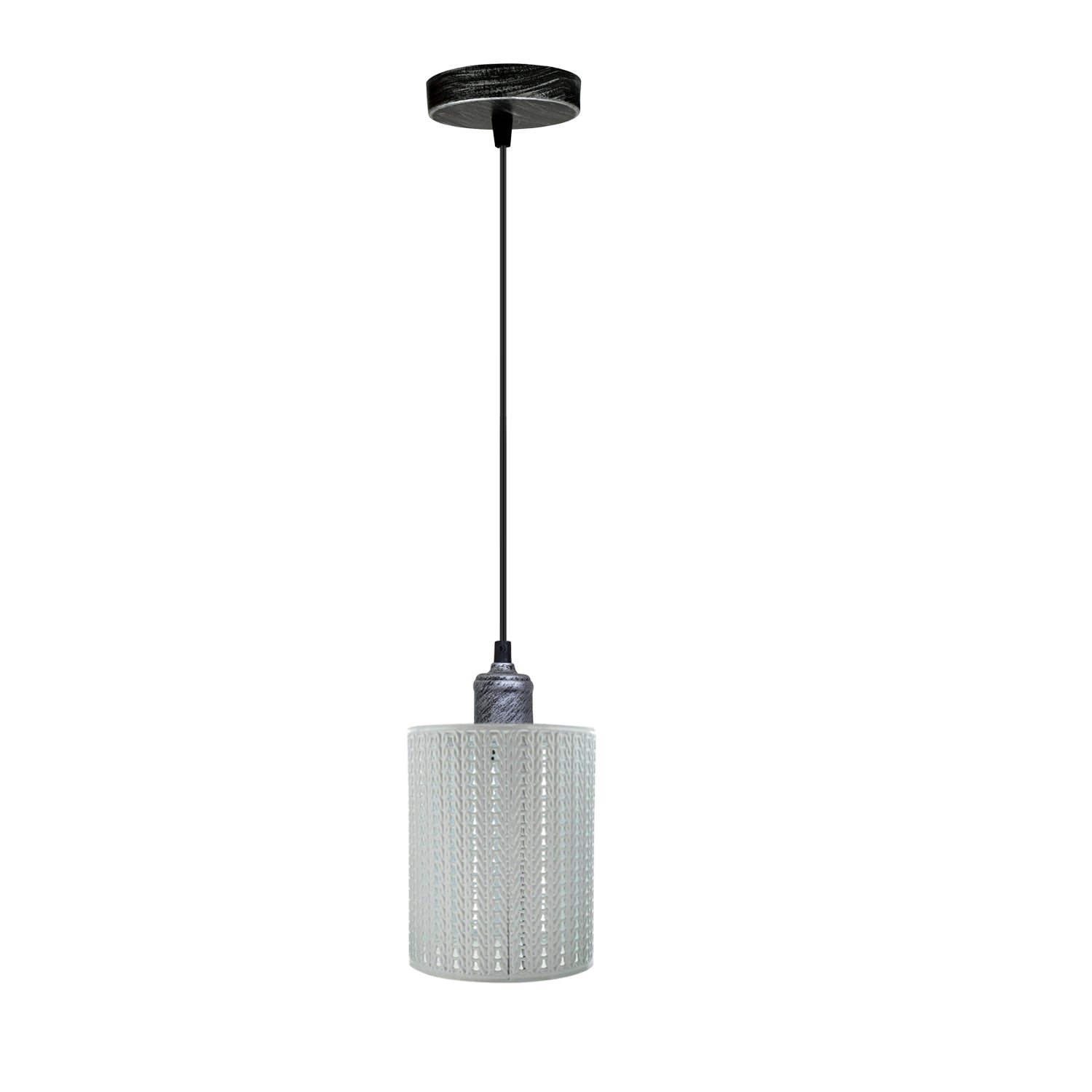 Weiß Trommel pendelleuchte aus Metallkäfig