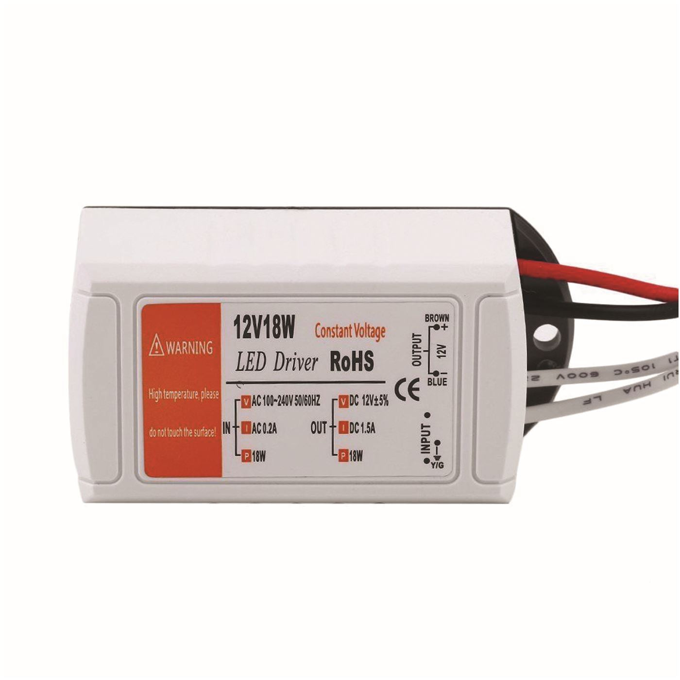 Neuer DC 12V LED Treiber Blau und Orange 18W / 28W / 48W / 72W / 100W Netzteil Treibertransformator