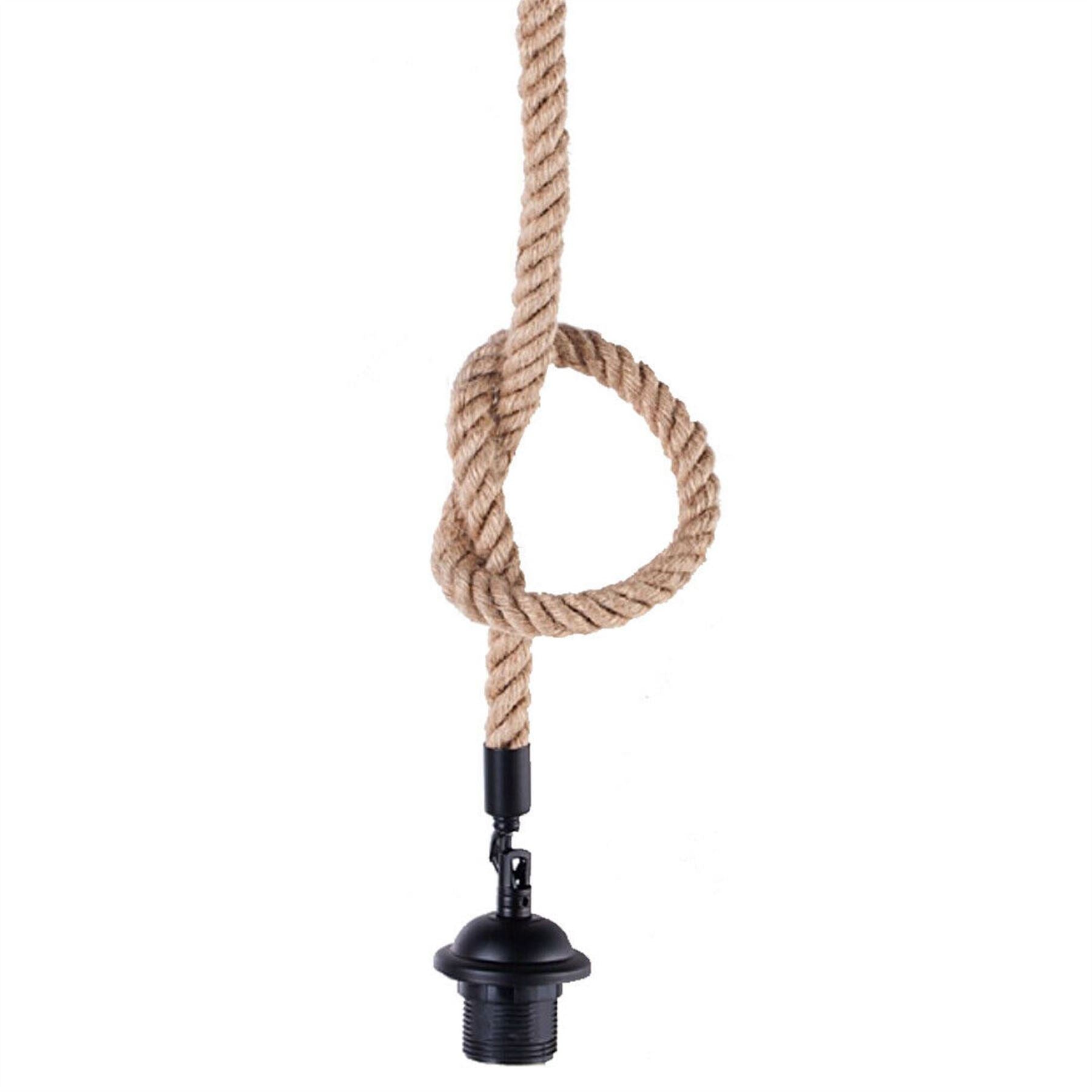 E27 Halter Vintage Retro Hanfseil Pendelleuchte Deckenleuchte Dekor Seil 0.5M/1M/2M