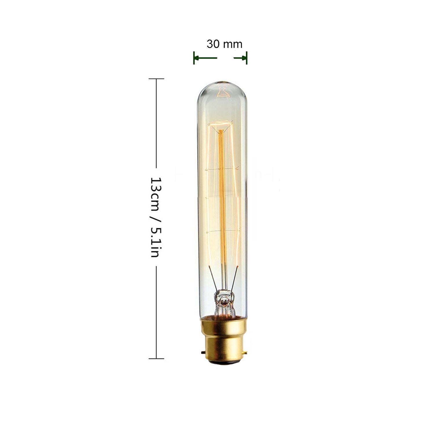 Vintage Filament Glühlampe Edison Tall Bulb Dimmbar B22 E27 Dekoratives Industrielicht ~