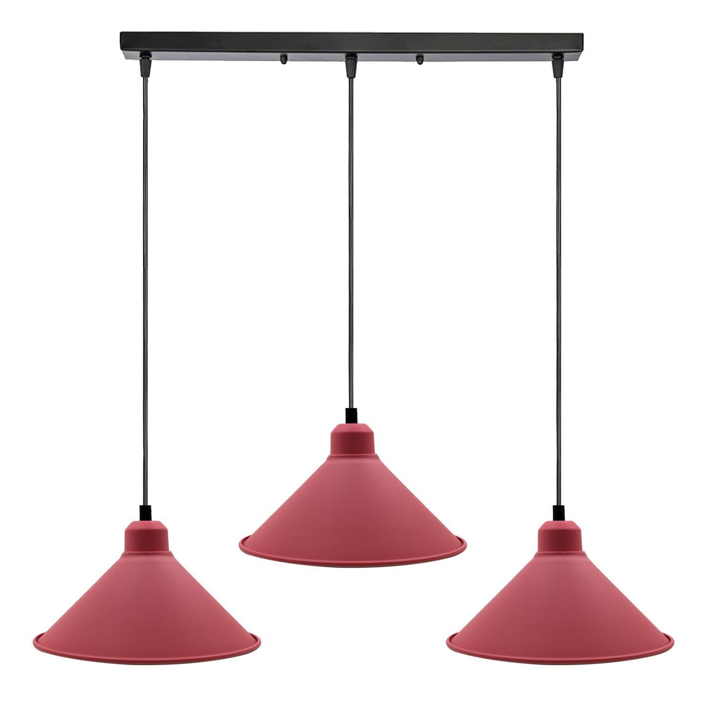 Retro industrielle hängende Kronleuchter-Decken-Kegel-Schatten rosa Farbe Vintage-Metallpendelleuchte