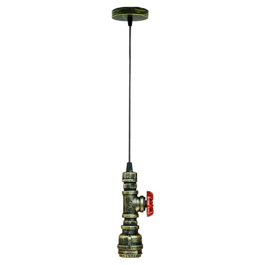 Vintage Industrial Pipe Type Moderne Deckenpendelleuchte Messing gebürstet LEDSone DE-2