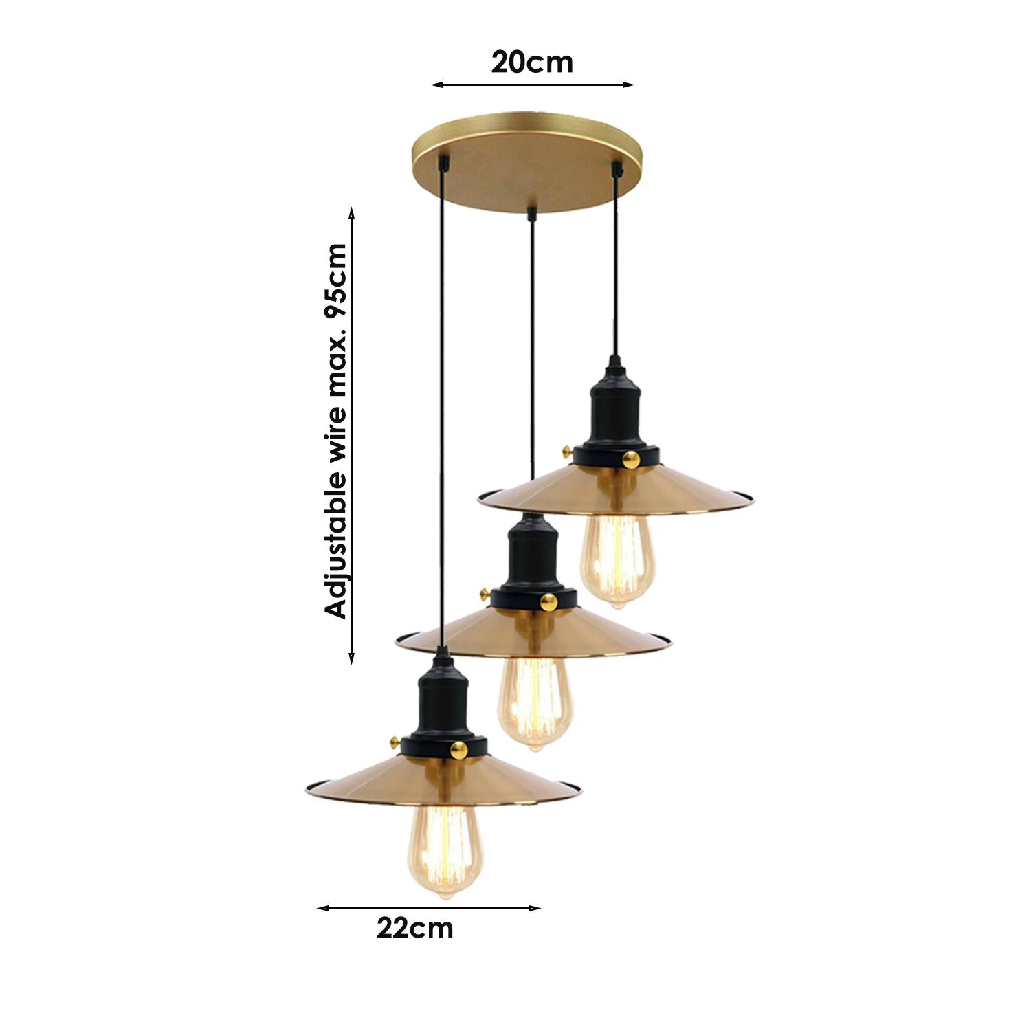 Retro Deckenlampe Industrie Tisch Pendelleuchte Hängelampe Esstisch Wohnzimmer