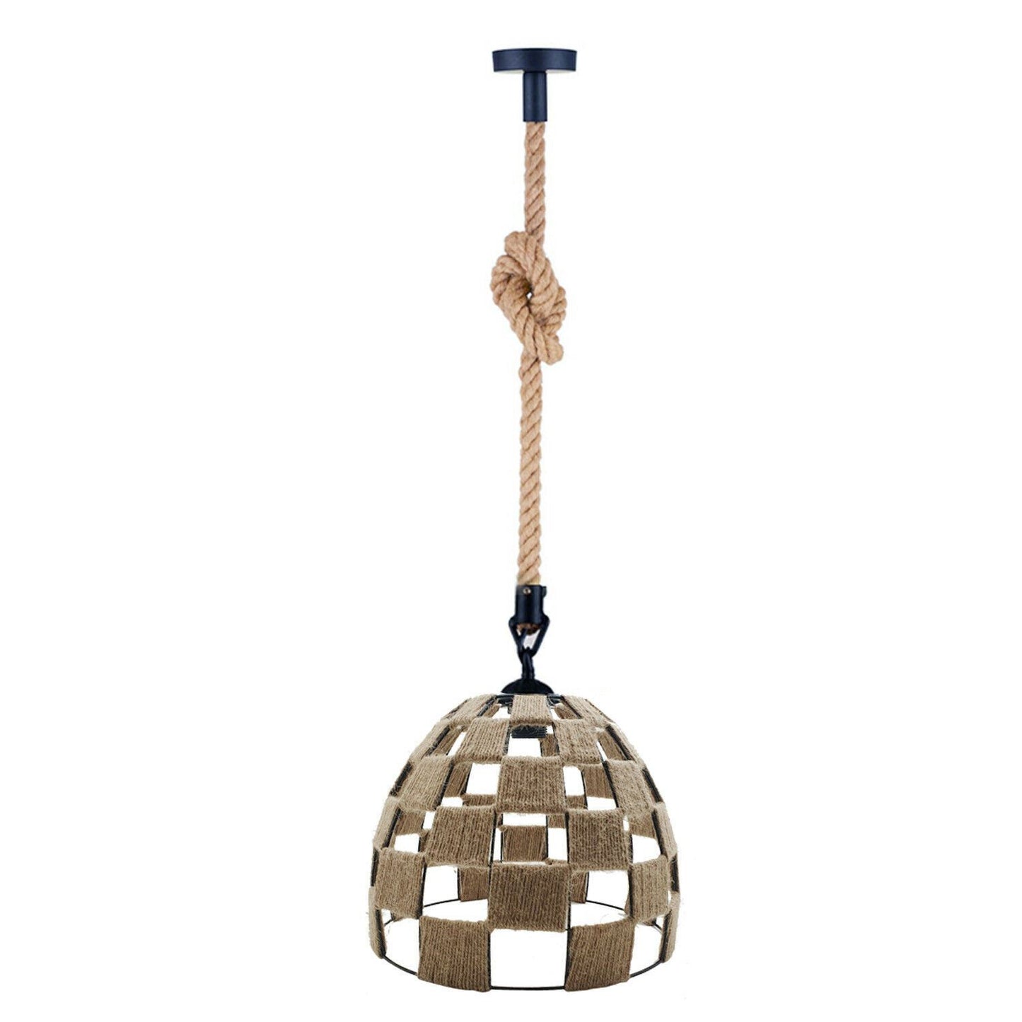 Retro Industrial Vintage Loft Hanfseil Pendelleuchte Deckenlampe