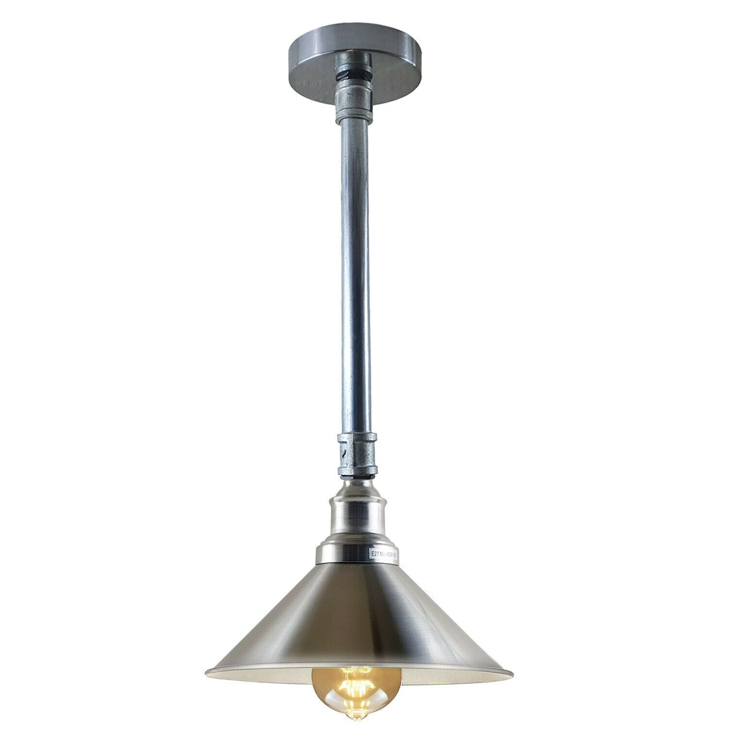 Retro hängend Vintage Industriell Modern Licht Metall Deckenrohr Pendelschirm LEDSone DE-1