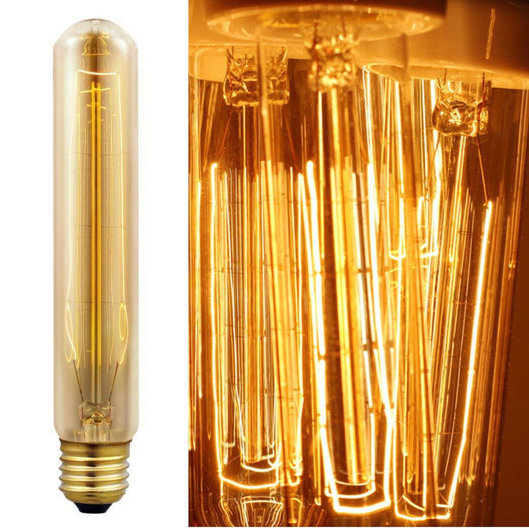 Vintage Filament Glühlampe Edison Tall Bulb Dimmbar B22 E27 Dekoratives Industrielicht ~