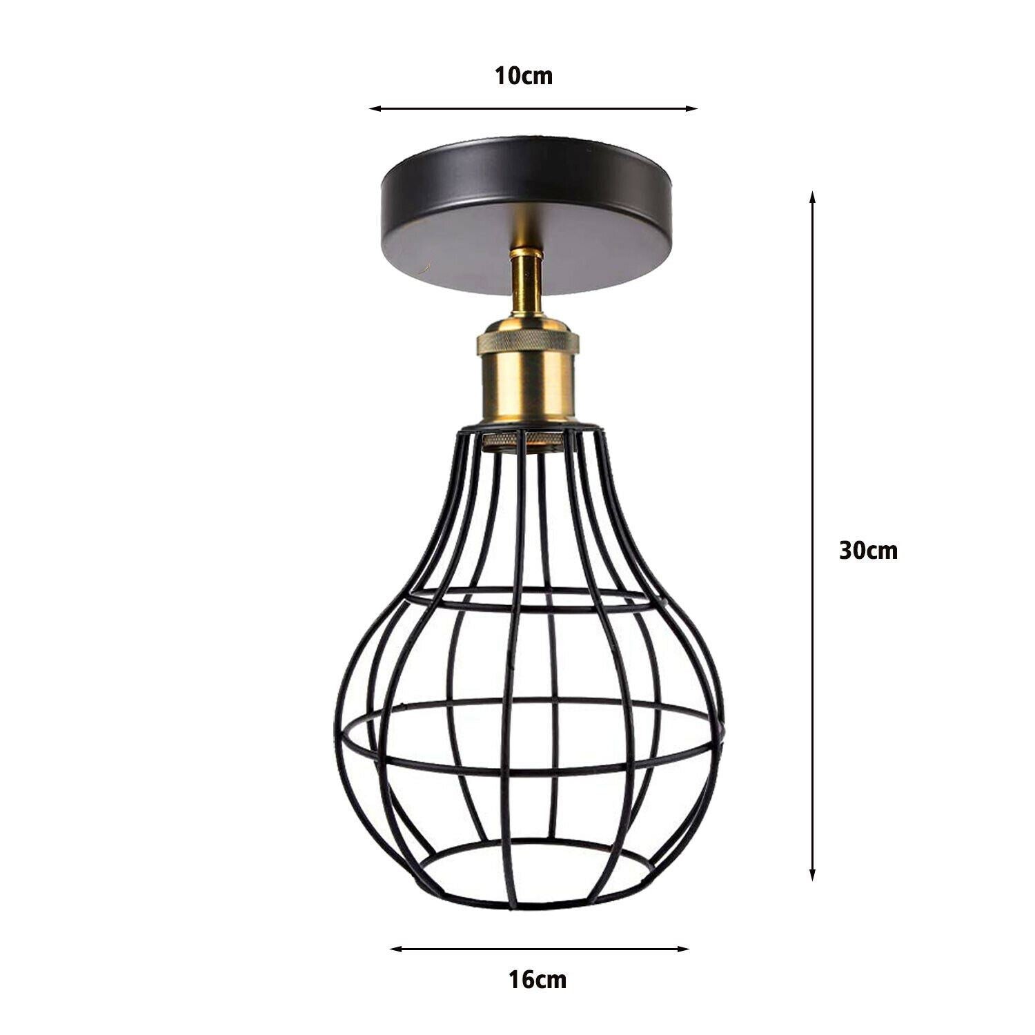 Neue Vintage Industrielle Kronleuchter Deckenpendelleuchte Metallvase Käfig Lampenschirm Innenleuchte