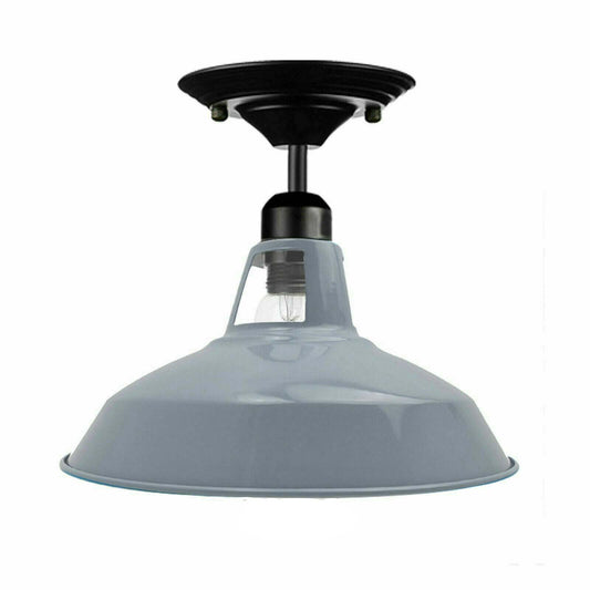 Graue Deckenlampe für Kücheninsel, halb-eingebaut
