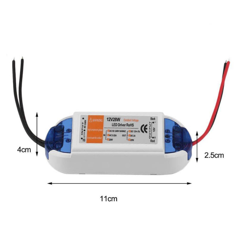 Kompakter LED Treiber 12V 28W 2,3A für Innenbereich