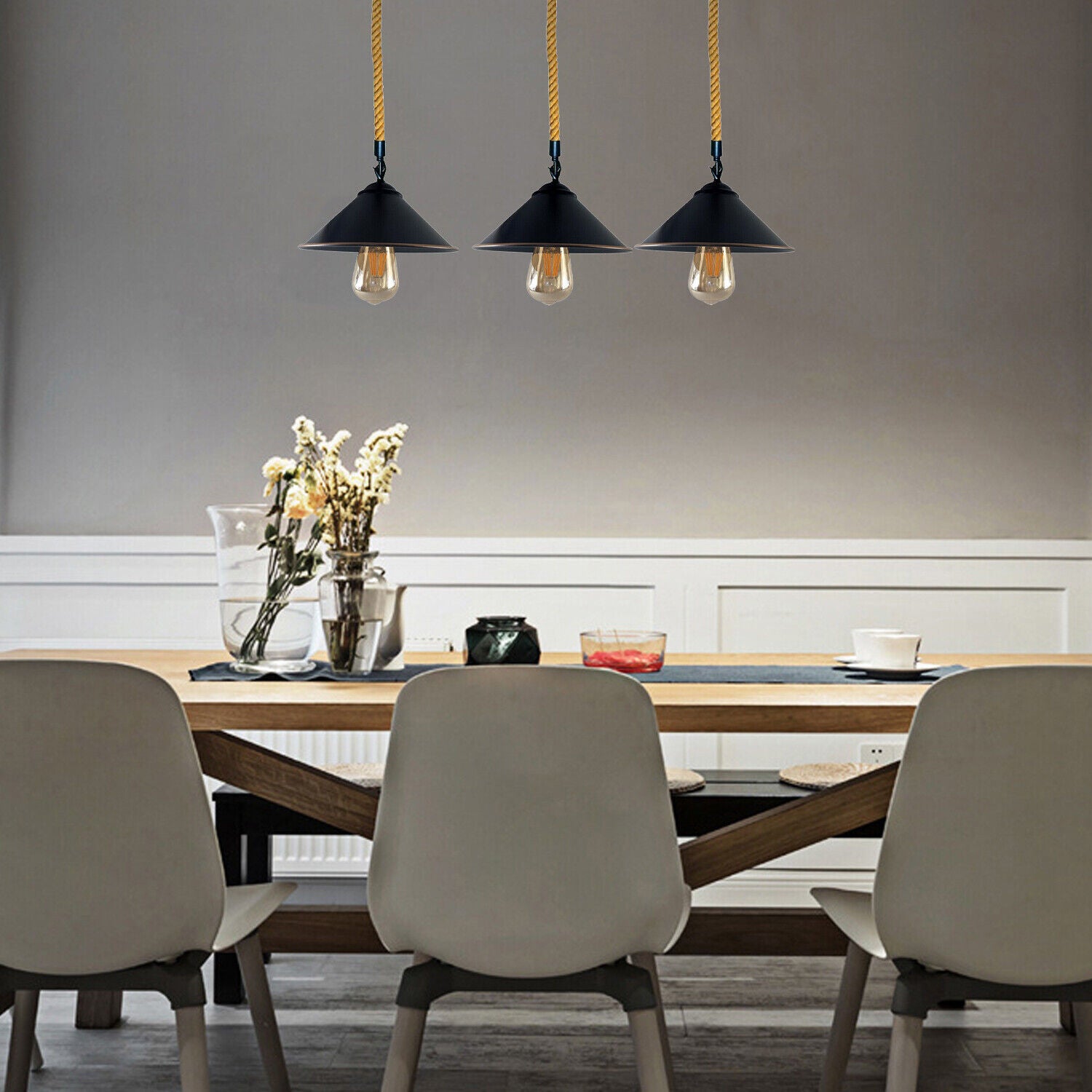 Lampenschirm Pendelleuchte 3 Flammig wohnzimmer