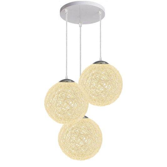 Lampenschirme Rattan Pendelleuchte 3 Flammig E27