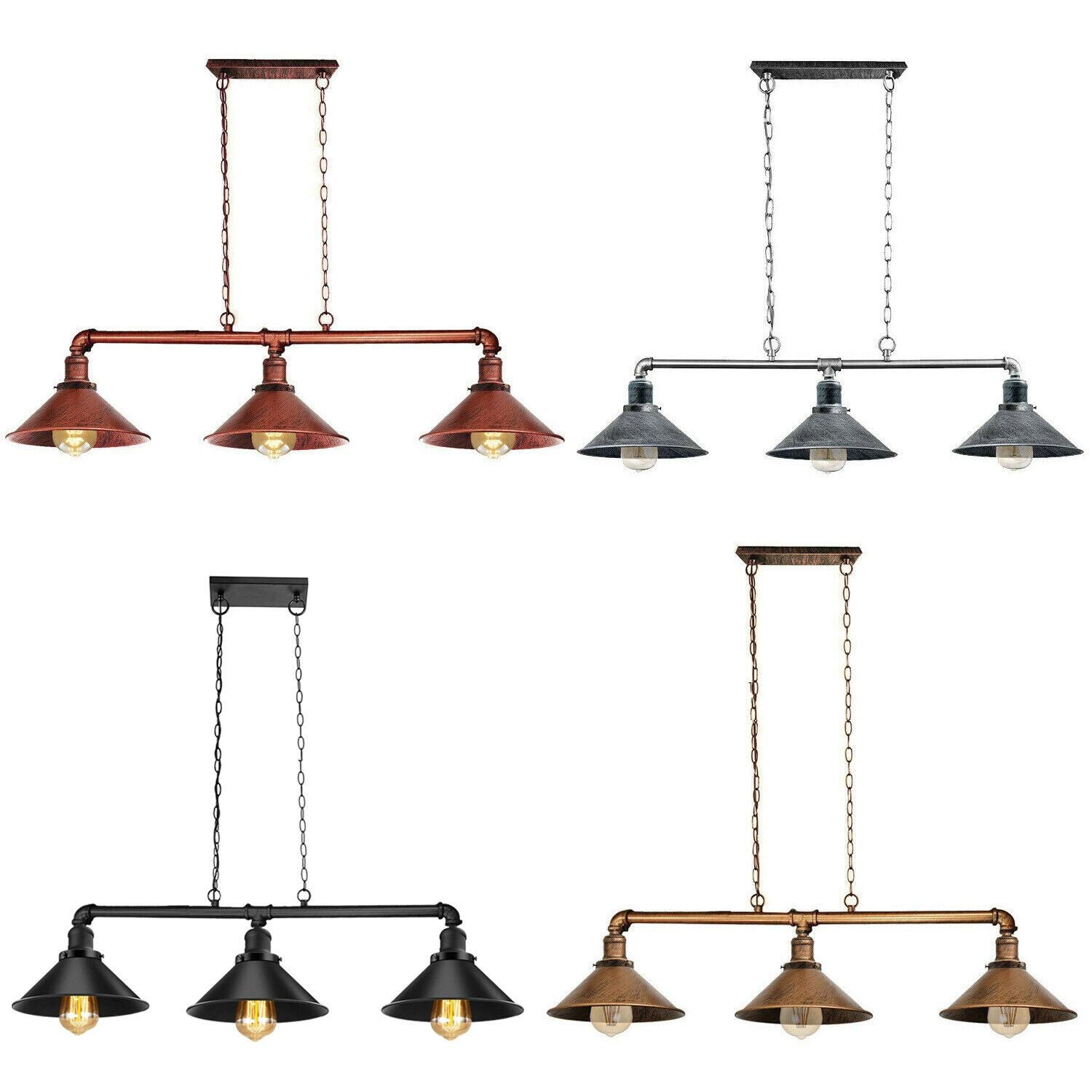 Industrielle Retro-Metalllampe abgehängte Schatten-Rohr-Lichter-Pendelleuchte