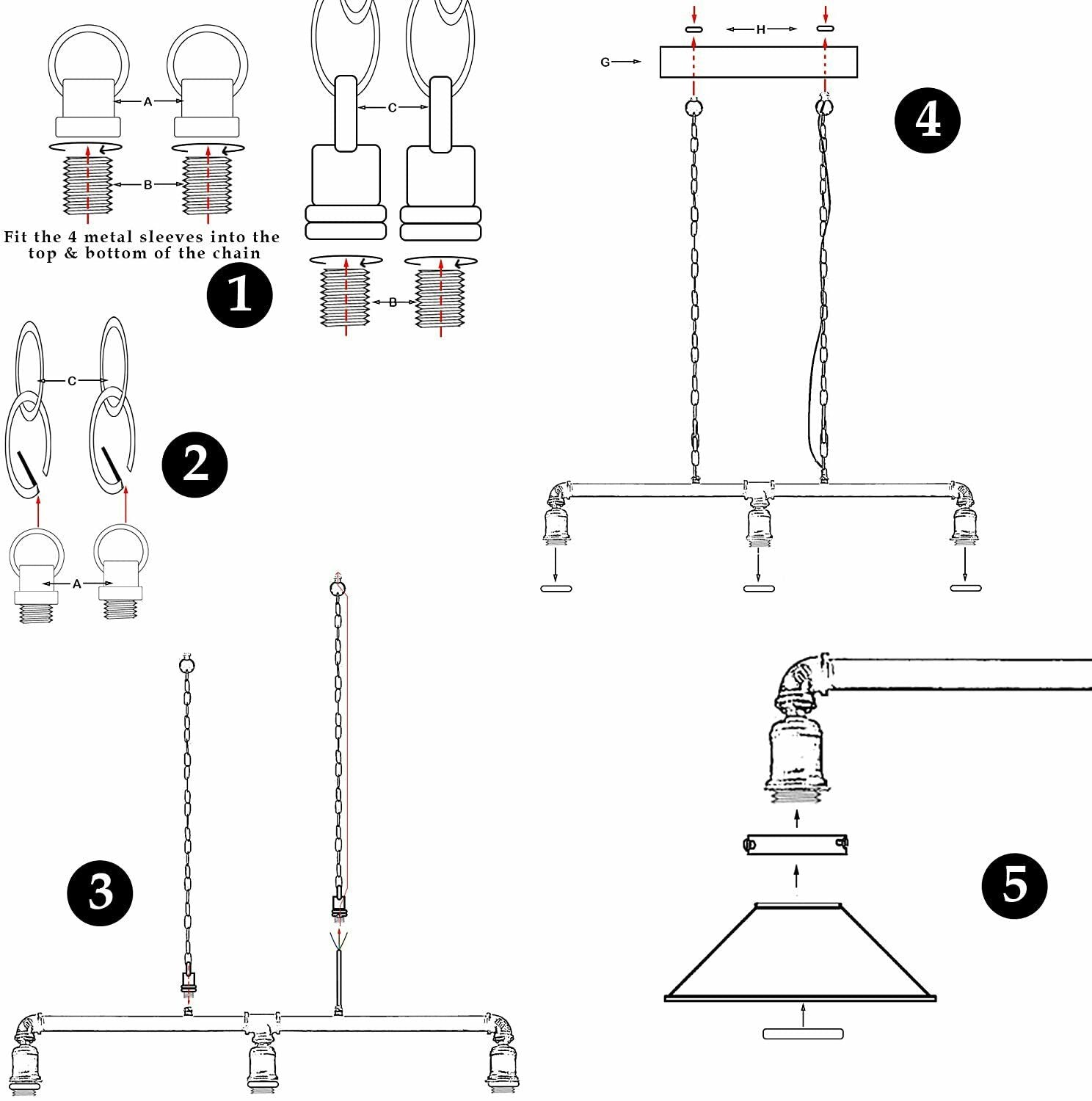 Industrielle Retro-Metalllampe abgehängte Schatten-Rohr-Lichter-Pendelleuchte