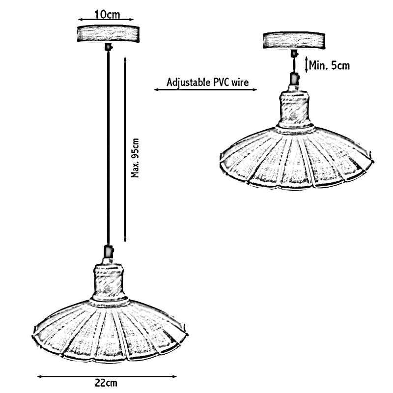 Pendelleuchte in Rot im rustikalen Stil aus Metall – ideal für Küche, Bar oder Essbereich