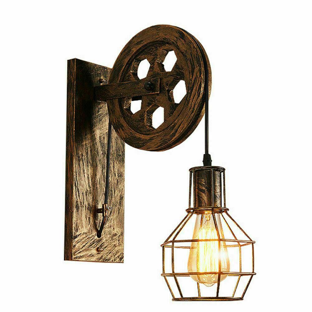 Wandleuchte Retro Rad Licht Rustikale Vintage Pipe Industrial Steampunk Beleuchtung