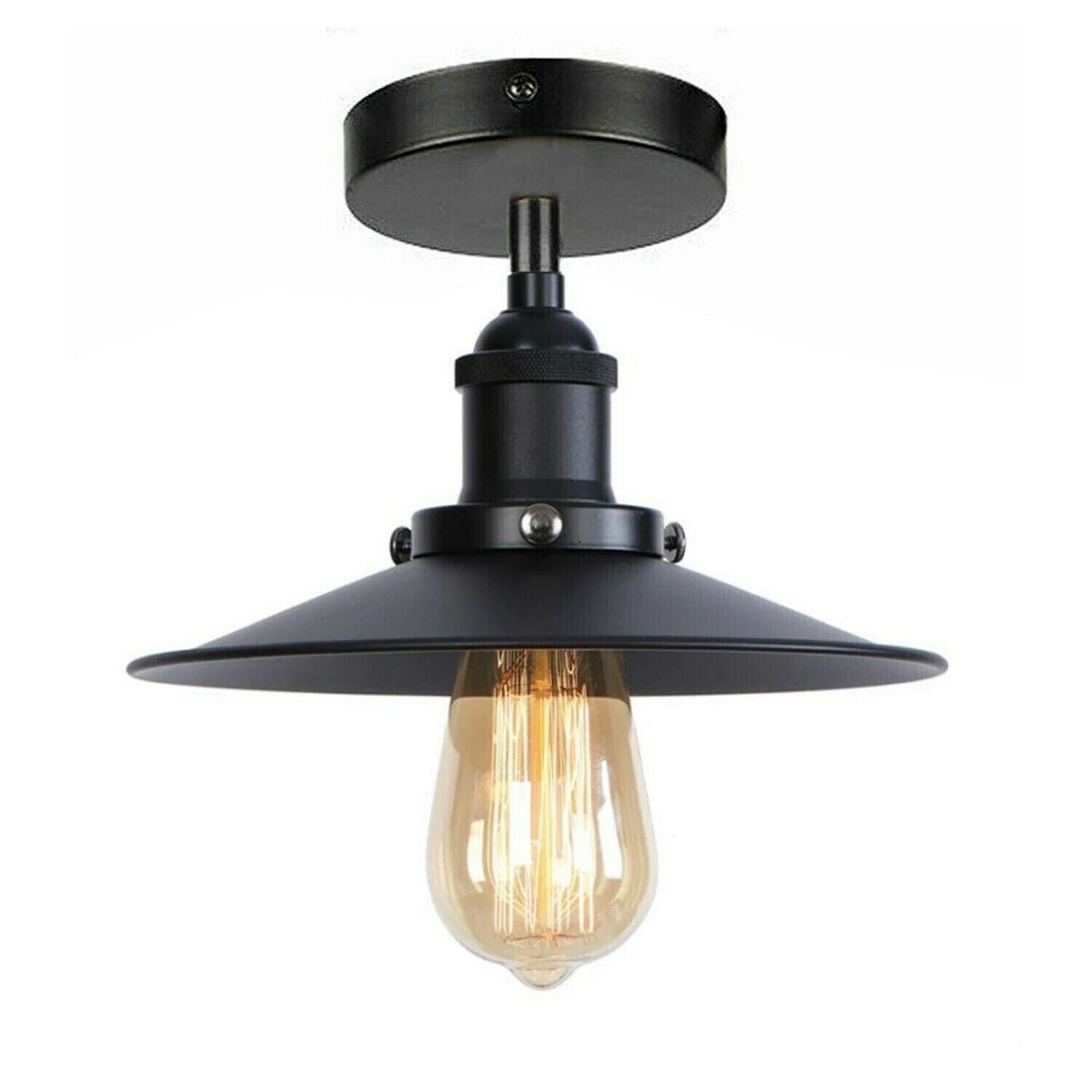 Stilvolle Vintage Industrie Deckenleuchte mit Pendelleuchte Schatten | Unterputzdesign