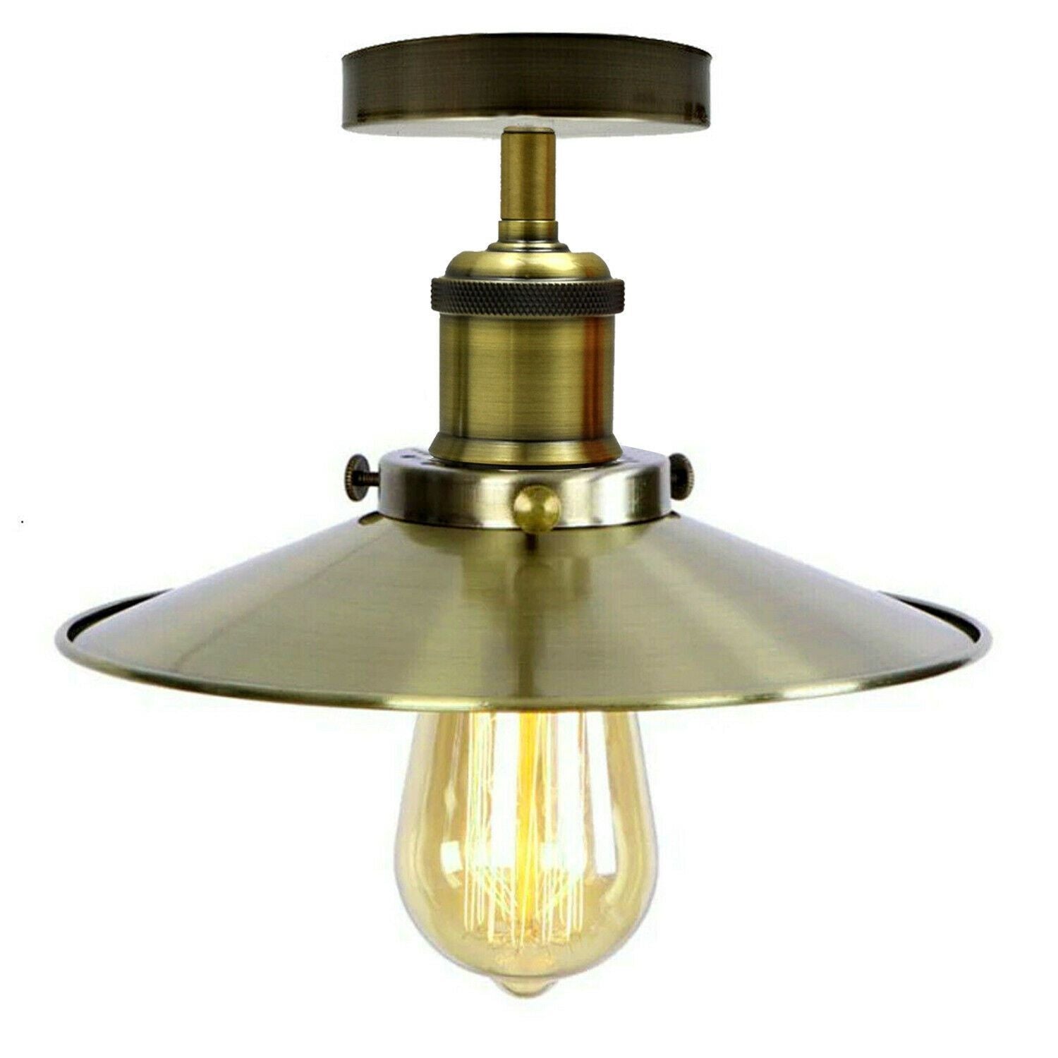 Stilvolle Vintage Industrie Deckenleuchte mit Pendelleuchte Schatten | Unterputzdesign