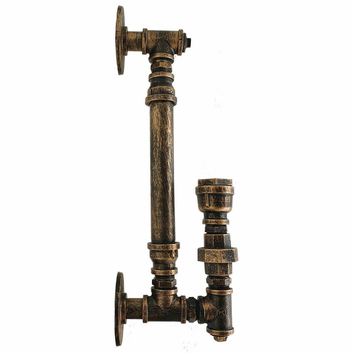 Moderne Vintage industrielle L-Form Rohrbeleuchtung mit E27 Schraubbirne LEDSone DE-18