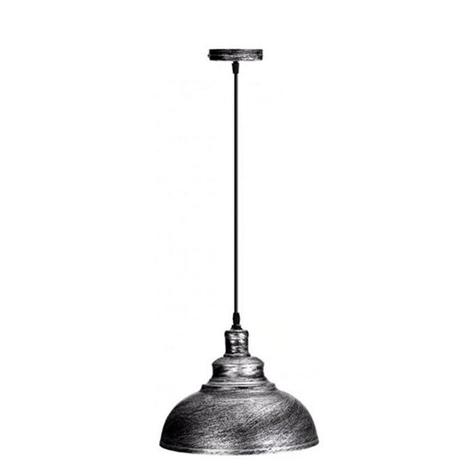 Silberne (Decke) Pendelleuchte Industrial Loft Stil
