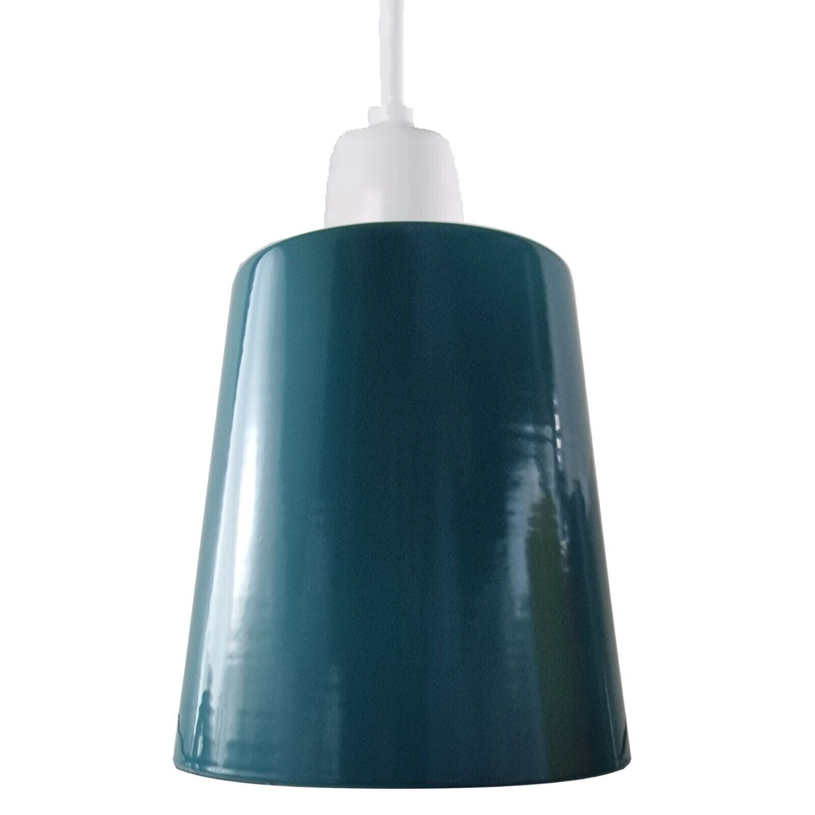 Blau Retro Hängelampenschirm aus Metall