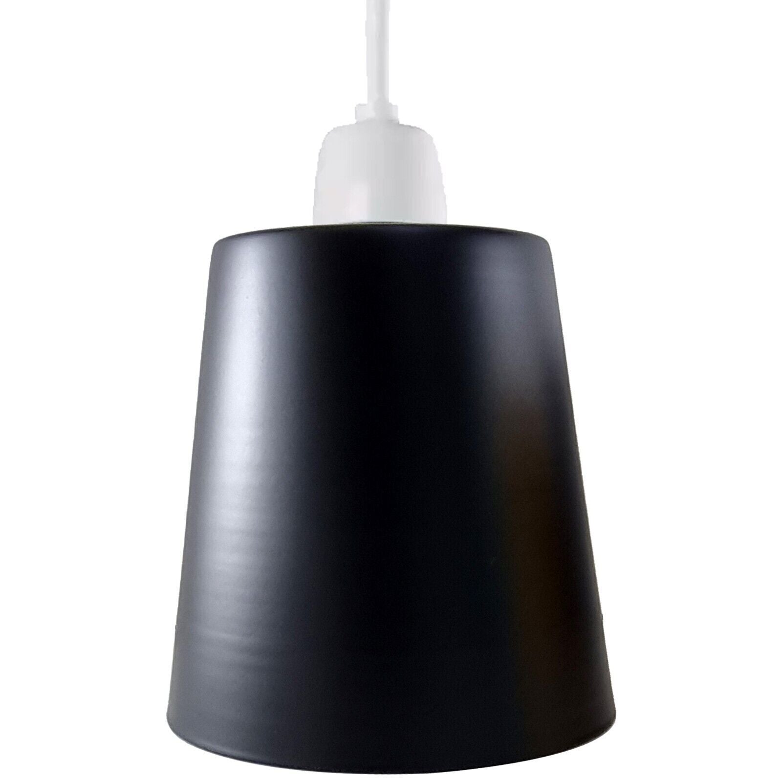 Schwarze  Retro Hängelampenschirm aus Metall