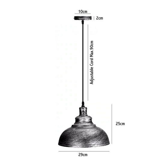 Silber Decke Anhänger Retro Lampe Industrial Loft Kronleuchter