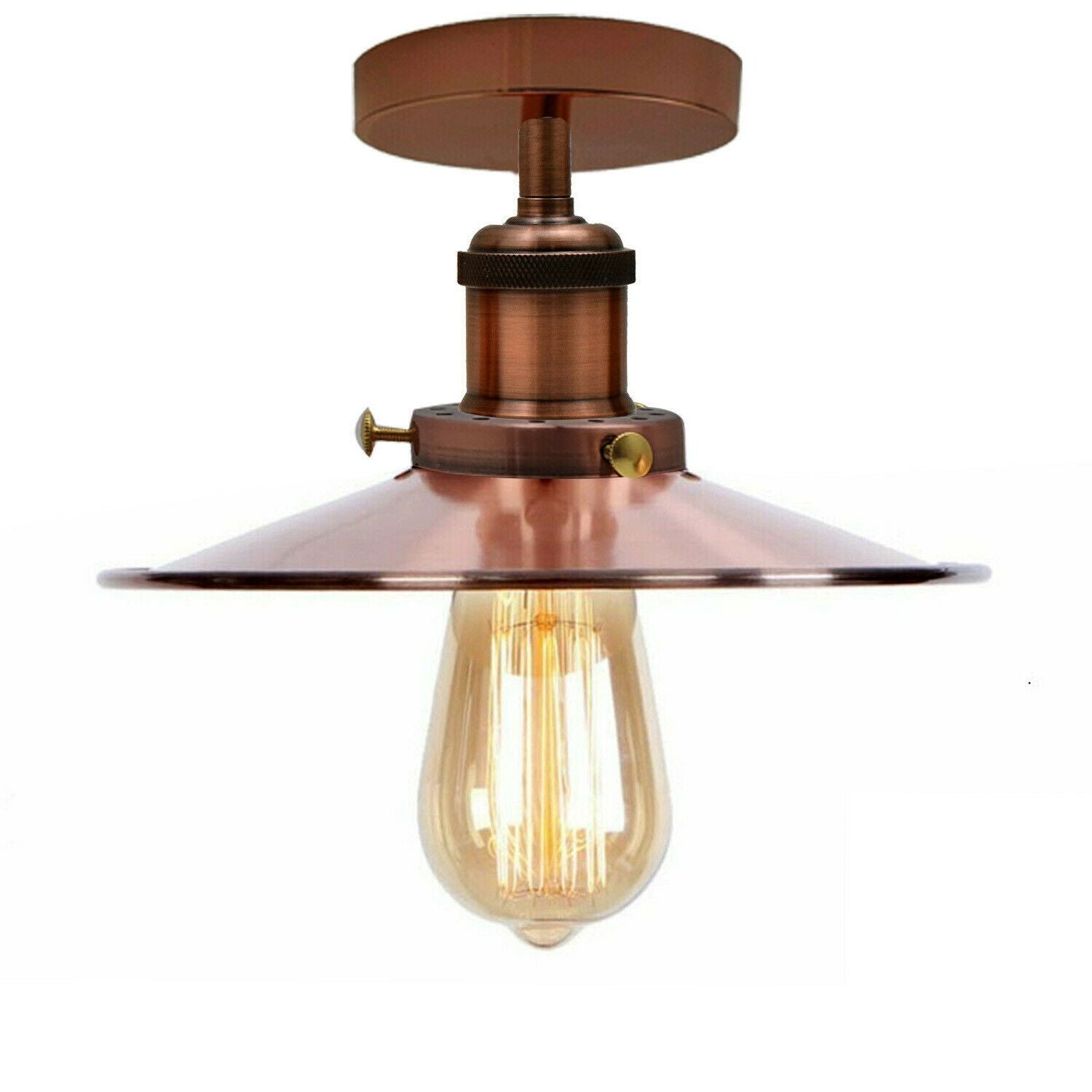 Stilvolle Vintage Industrie Deckenleuchte mit Pendelleuchte Schatten | Unterputzdesign
