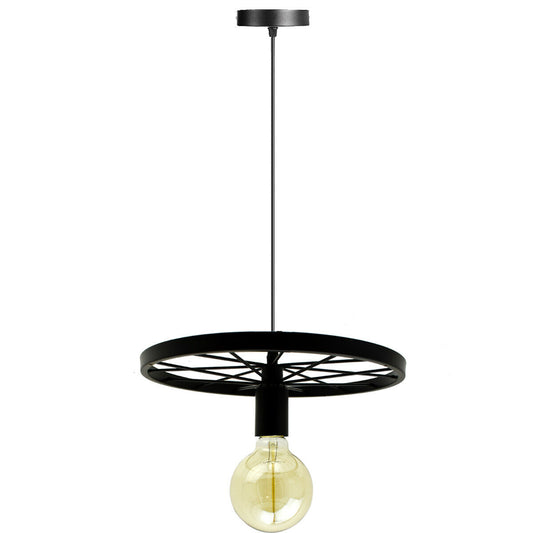 Moderne industrielle Retro Pendelleuchte Deckenleuchte Radleuchte für Schlafzimmer Cafe