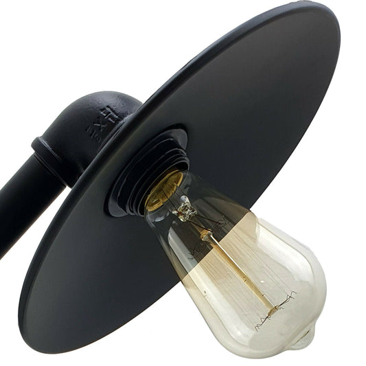Stilvolle Schreibtischlampe in Schwarz mit E27-Fassung, modern und elegant