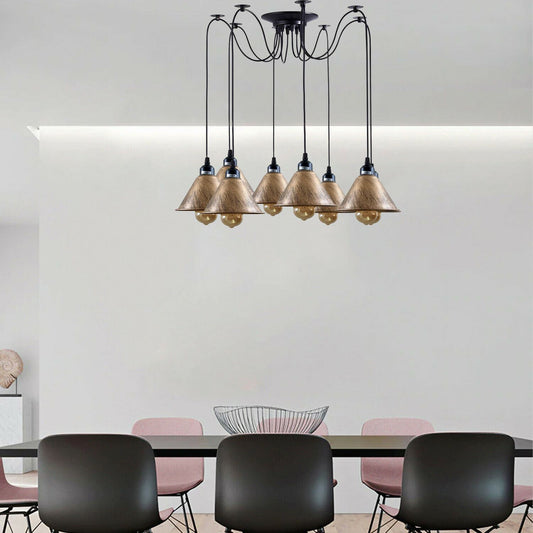 Spinnenlampe Decke Loft Stil Pendelleuchte 8 Flammig