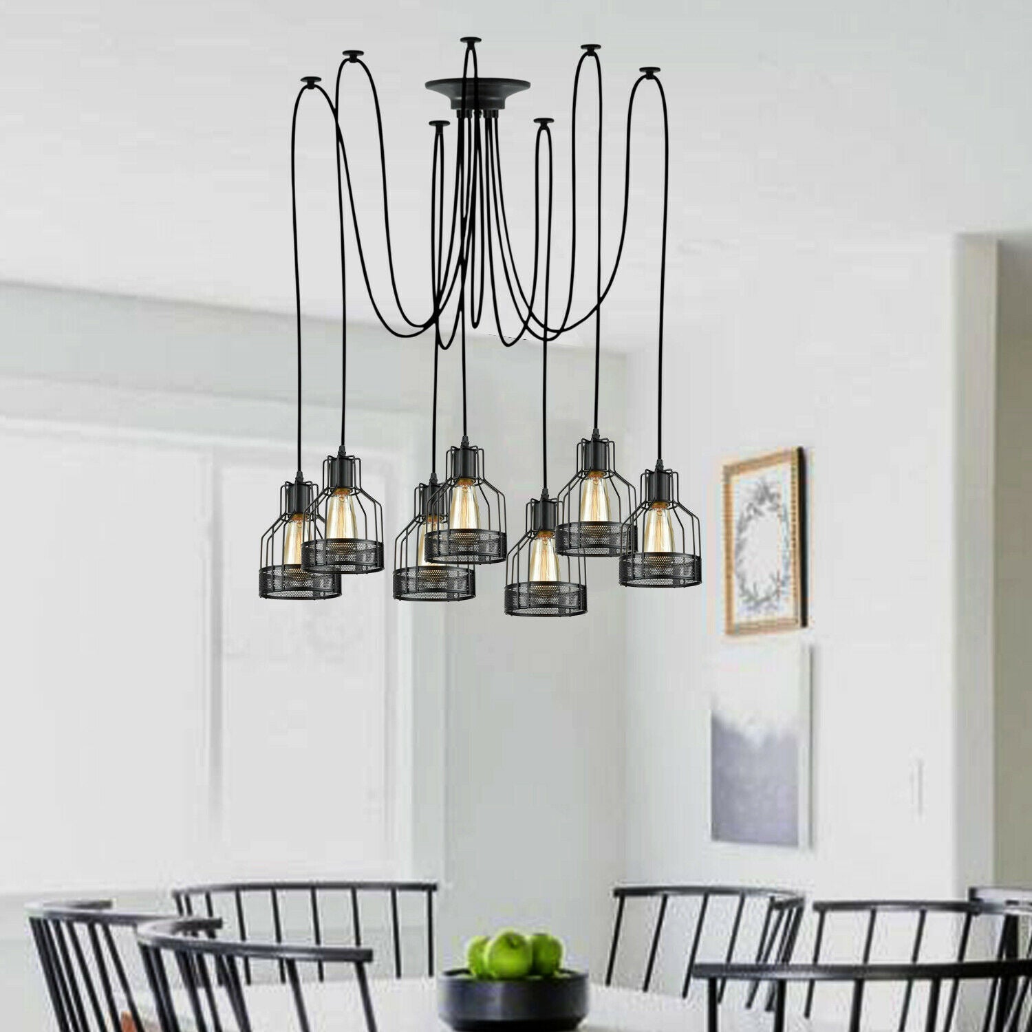 Spinnenlampe Pendelleuchte 2-flammig Schlafzimmer