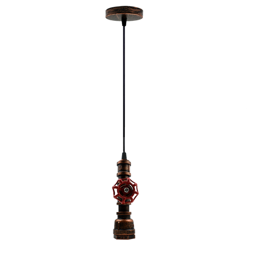 Vintage Industrial Pipe Type Moderne Deckenpendelleuchte Rustikal Rot LEDSone DE-2