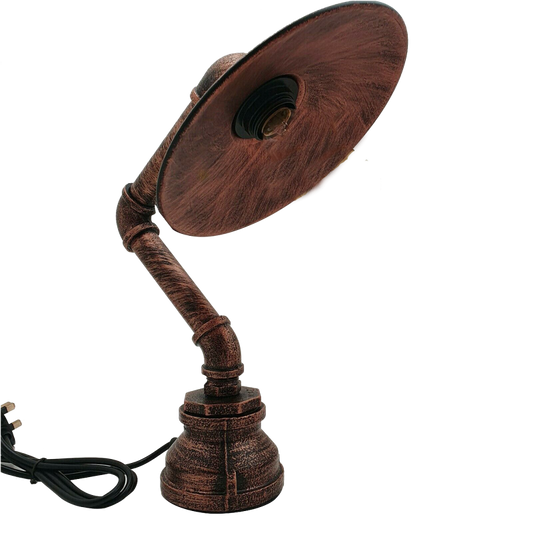 Tischleuchte im Landhausstil mit Metallfuß und E27-Fassung