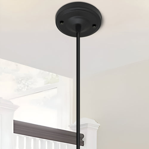 Retro-Metall rund Deckenrosette,schwarz für Hängelampe