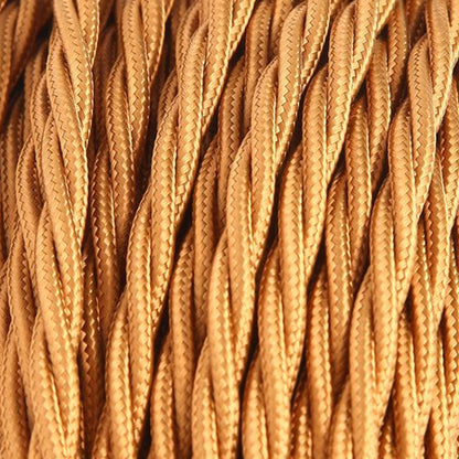 2 adrige Textil kabel in Braun für stilvolle Lampendesigns~1181