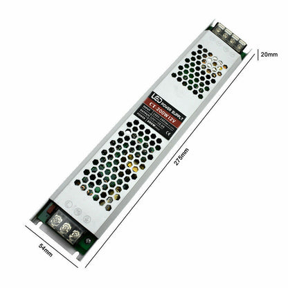 Hochwertiger LED Trafo für 200W Ultra Slim LED-Treiber 240V size image  - ledsonede