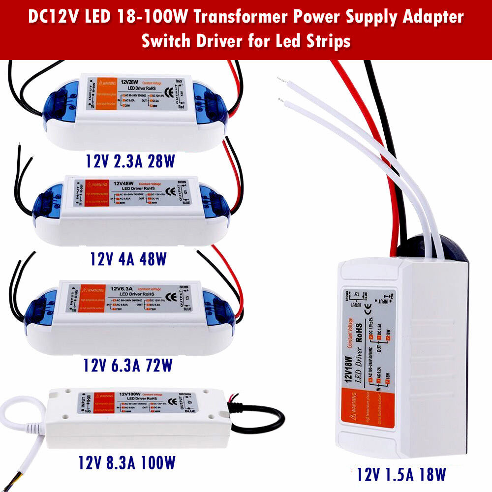 LED-Treiber 100-240 V DC12V Netzteil Transformator