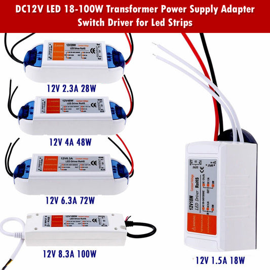 LED Treiber Transformator Netzteil AC 110V 220V auf DC 12V Adapter~2600