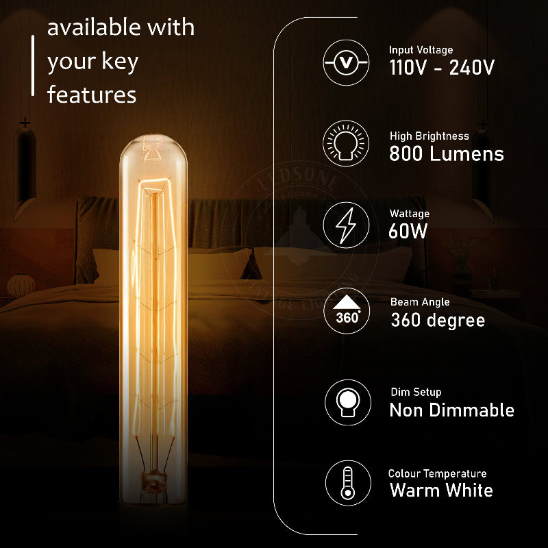 LED Glühbirne E27 T185 60W Warmgelb Dekorativ licht