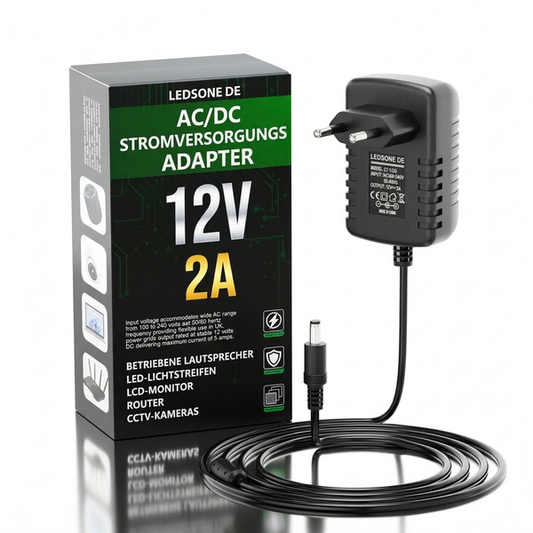 12V Netzteil - 2/5/10A – EU-Stecker~2838